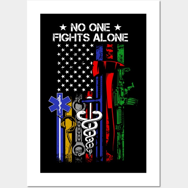 No One Fights Alone Wall Art by Zone32